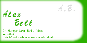alex bell business card